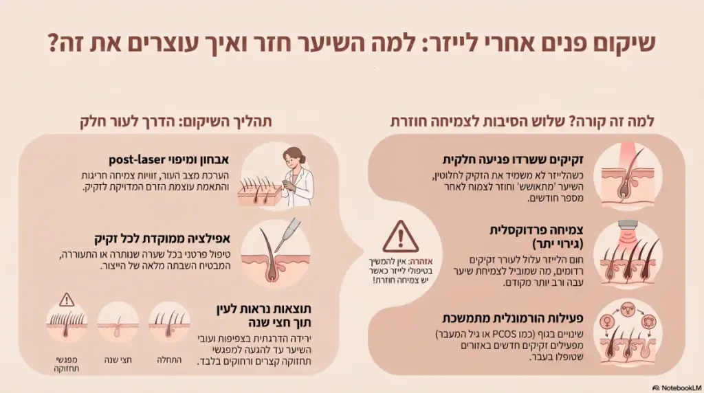 אינפוגרפיקה על שיקום פנים לאחר לייזר
