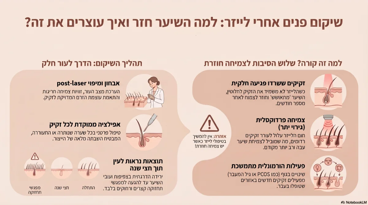 אינפוגרפיקה על שיקום פנים לאחר לייזר