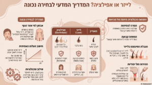 אינפוגרפיקה על לייזר ואפילציה