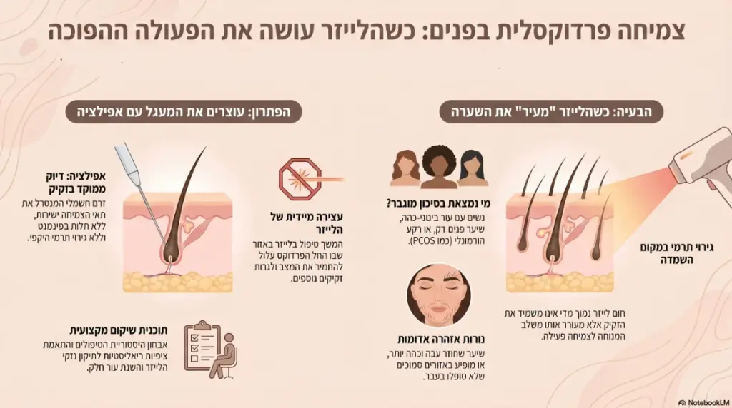 אינפוגרפיקה על תופעות לוואי של לייזר