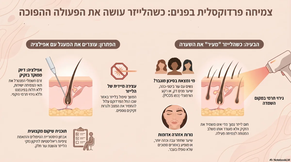 אינפוגרפיקה על תופעות לוואי של לייזר